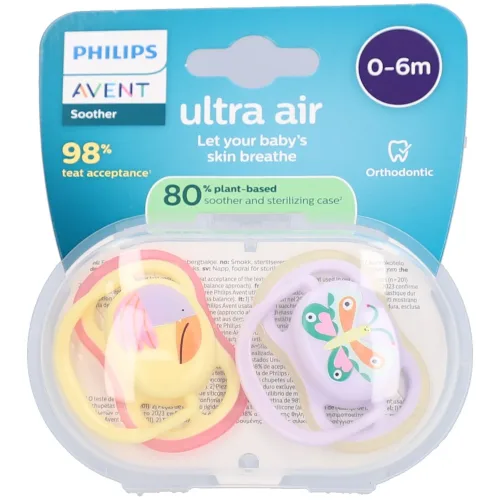 PHILIPS AVENT, 2er-Pack Schnuller ultra air, 0-6M