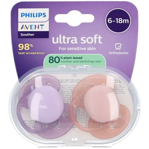 PHILIPS AVENT, 2er-Pack Schnuller ultra soft, 6-18M