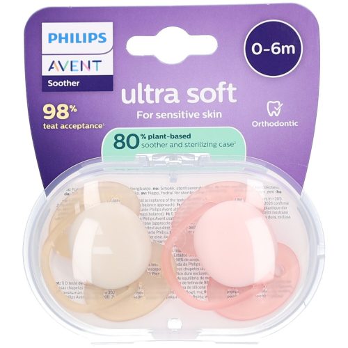PHILIPS AVENT, 2er-Pack Schnuller ultra soft, 0-6M