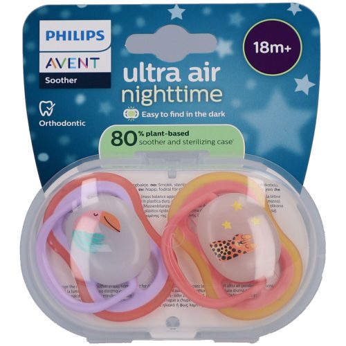 Philips Avent Ultra Air Nighttime Glow Schnuller ? 18m+ ? Toucan/Cat