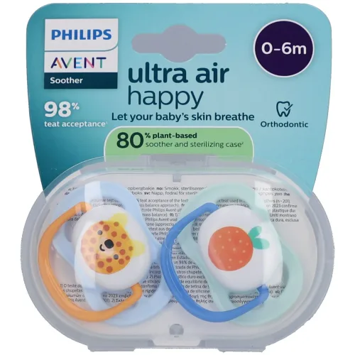 Philips Avent Ultra Air Sucette +0m Air Sammlung Junge