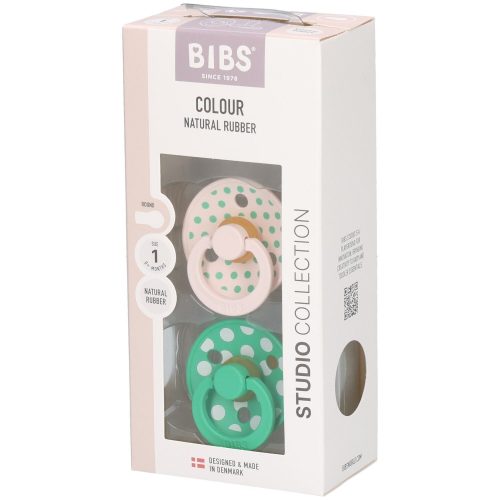 BIBS, 2er-Pack Polka Collection Schnuller Latex, 0-6M