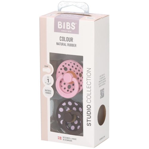BIBS, 2er-Pack Polka Collection Schnuller Latex, 0-6M