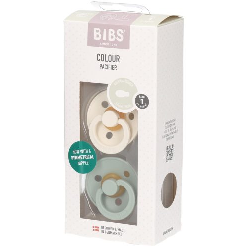 BIBS, 2er-Pack Colour Schnuller Latex, symetrisch, 0-6M