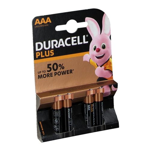 DURACELL, Duracell Plus Power Boost Micro (AAA)-Batterie Alkali-Mangan 1.5 V 4 St.