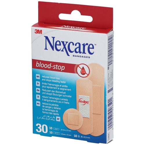 3M Nexcare, 3M Nexcare blood-stop Pflaster, 3 Grössen (30 Stk)