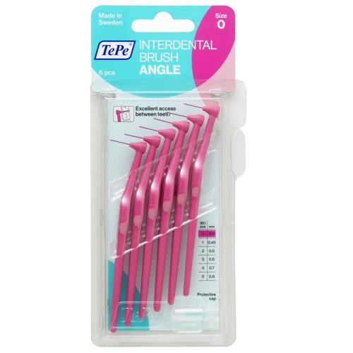 TEPE, TePe Angle Interdental Brush, 0.4mm, pink (6 Stk)