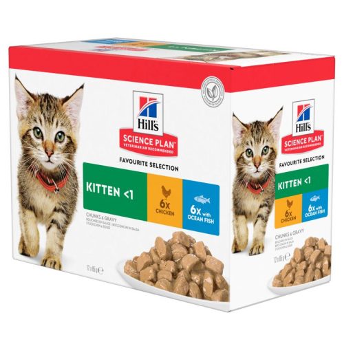 Hills, Hill's Science Plan Kitten Multipack Fisch und Huhn 12x85 g