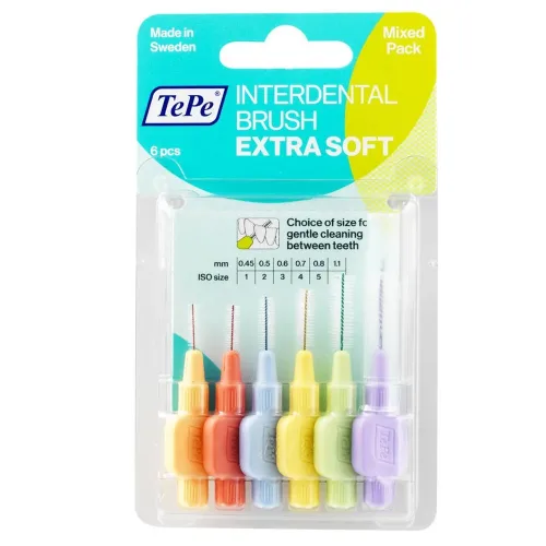 TEPE, TePe Interdental Brush Extra Soft gemischt (6 Stk)