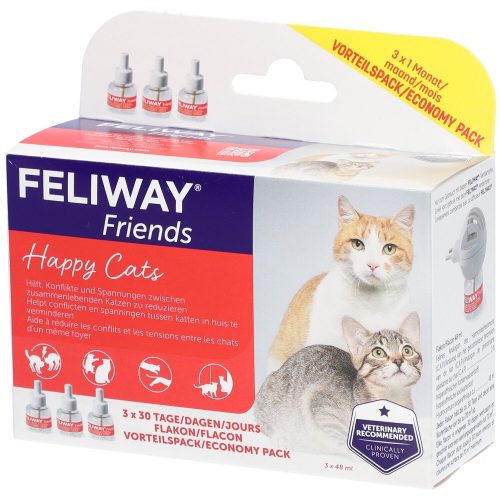 FELIWAY, Feliway Friends 3x48ml Nachfüllflakon Vorteilspack reduziert Spannungen & Konflikte