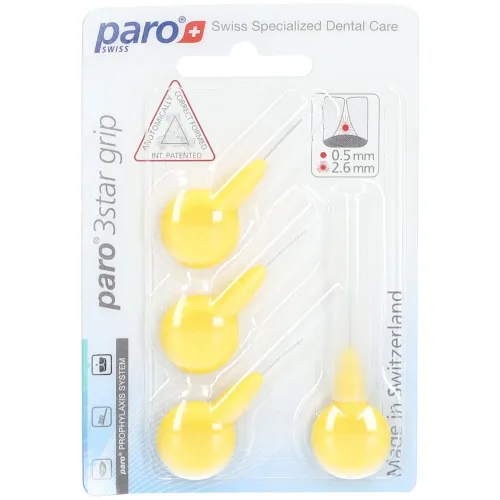 Paro, paro 3STAR-GRIP 2.6mm gelb zylindrisch (4 Stk)