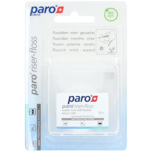 Paro, paro Riser Floss gewachst Mint mit Fluorid (50m)