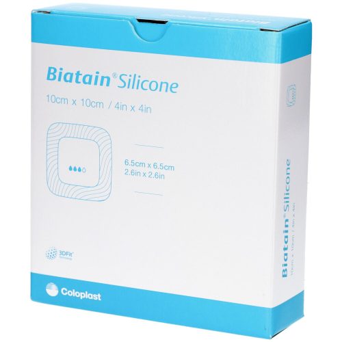 Coloplast, Biatain Silicone Schaumverband, 10x10cm, selbst-haftend (10 Stk)