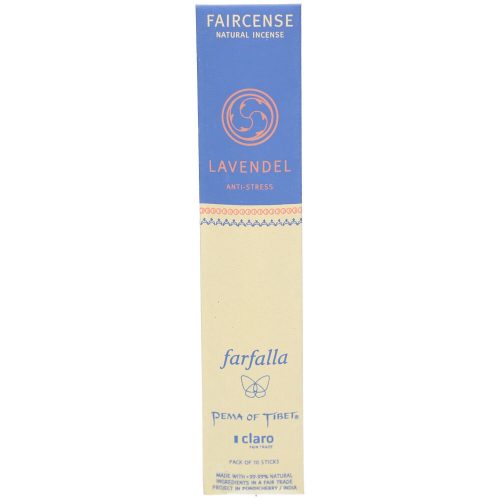 Farfalla, Farfalla Räucherstäbchen - Lavendel/Anti-Stress - Faircense Räucherstäbchen