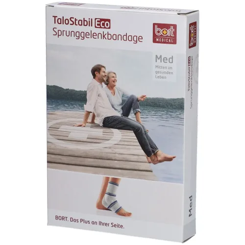 bort MEDICAL, Bort TaloStabil Eco Knöchelbandage, Grösse L schwarz (1 Stk)