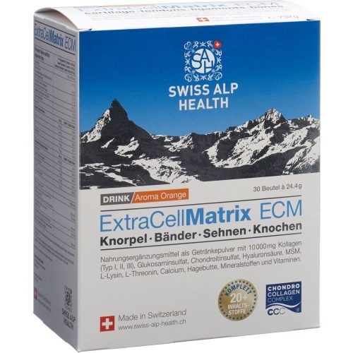 Swiss Alp Health, Swiss Alp EXTRA CELL Matrix ECM Drink Gelenke Orange (30 Beutel)