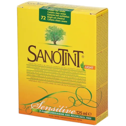 Sanotint, SANOTINT Sensitive Haarfarbe 72 kastanie hell-aschfarbig (125ml)