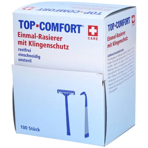 Ampri, Ampri Einmalrasier einschneidig mit Klingenschutz blau (100 Stk)