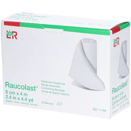 Raucolast, Raucolast elastische Fixierbinde 6cmx4m (20 Stk)