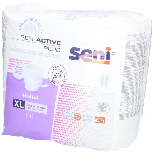 seni, seni Active Plus Pants Einweghosen XL atmungsaktiv Hüftumfang 120-160cm 7 Tropfen (10 Stück)