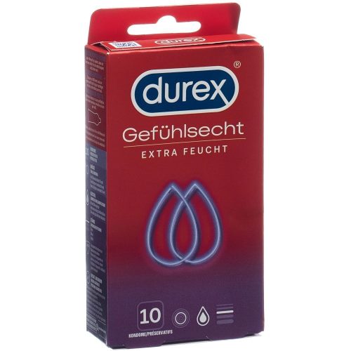Durex, Durex Sensitive Extra Moist Condoms[Transparent-10 pcs], 10 Stück - Amorana
