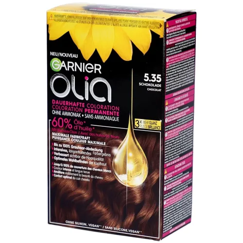 Olia, Garnier Olia dauerhafte Haarfarbe 5.35 Schokolade, 1Stk