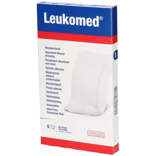 Leukomed, Leukomed Wundverband, 8x15cm (5 Stk)