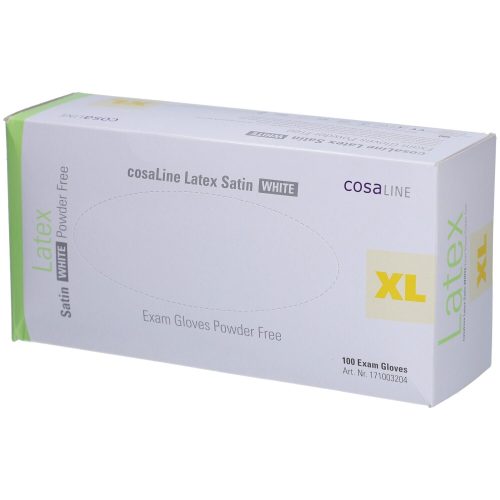 Cosaline, Cosaline UHS Latex Handschuhe, Grösse XL, Satin, weiss, puderfrei (100 Stk)
