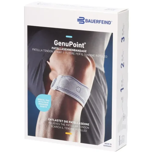 BAUERFEIND, Bauerfeind GenuPoint Aktivbandage Gr1 titan