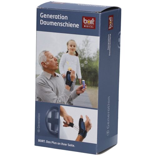 bort MEDICAL, Bort Generation Daumenschiene, Grösse M, Handgelenk: 16-19cm, links, blau (1 Stk)