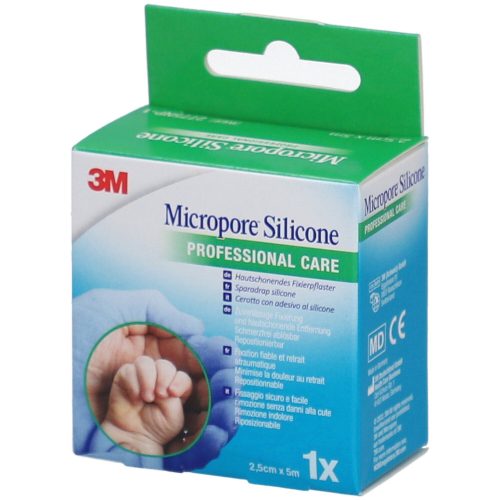 3M Micropore, 3M Micropore Silicone Heftpflaster 2.5cmx5m (1 Stk)