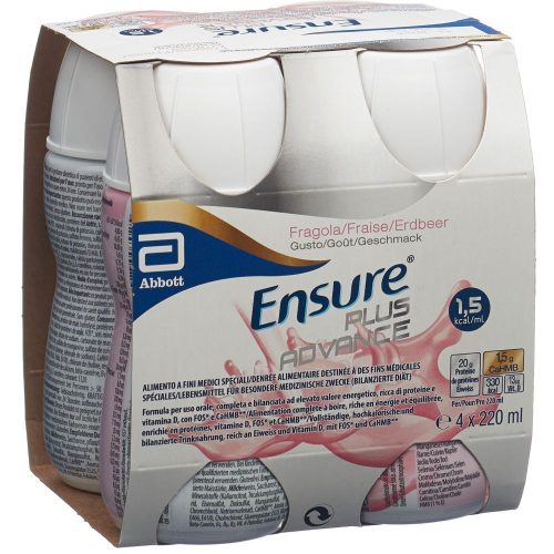 Ensure, Ensure PLUS ADVANCE Erdbeere (4x220ml)