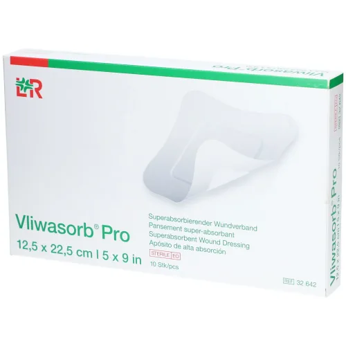Vliwasorb, Vliwasorb Pro Wundverband 12.5x22.5cm (10 Stk)