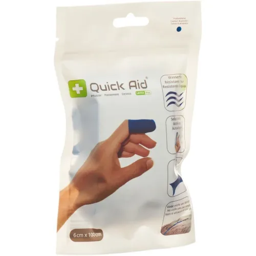 Quick Aid, Quick Aid Pflaster latexfrei blau (6cm x 100cm)
