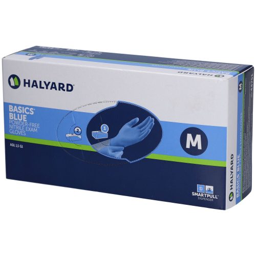 HALYARD, HALYARD Basics Blue Nitrilhandschuhe puderfrei, blau, Grösse M (200 Stk)