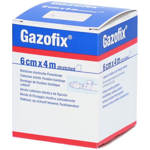 Gazofix, Gazofix kohäsive Fixierbinde, 6cmx4m, hautfarben, latexfrei (1 Stk)
