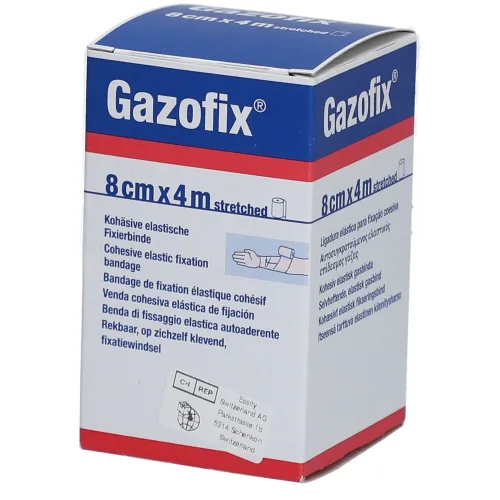 Gazofix, Gazofix kohäsive Fixierbinde 8cmx4m hautfarben latexfrei (1 Stk)