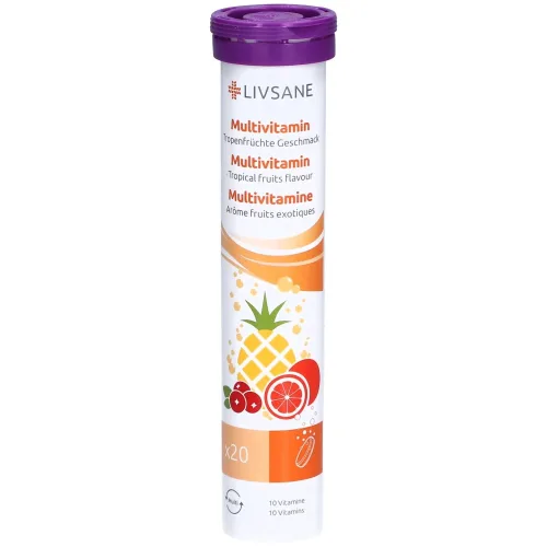 Livsane, Livsane Multivitamin Brausetabletten, Tropenfrüchte (20 Stk)