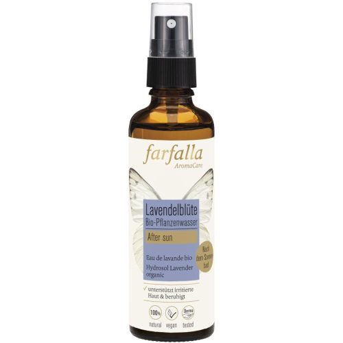 farfalla, farfalla - Lavendelblüte,Bio-Pflanzenwasser,aftersun, 75 ml