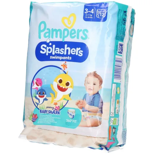 Pampers, Pampers Splashers, Grösse 3-4, Tragepack (12 Stk)