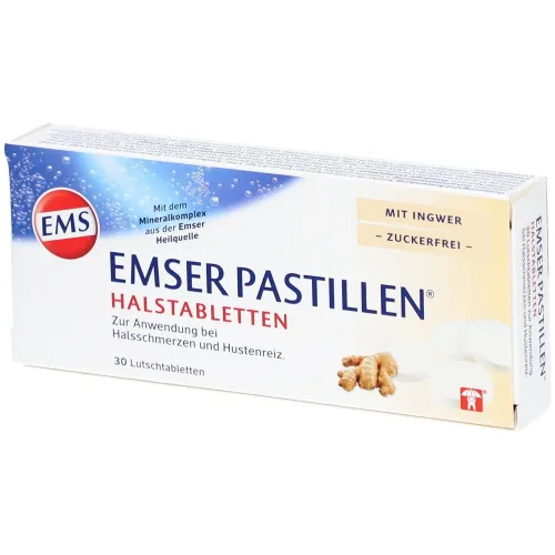 Emser, EMSER Pastillen mit Ingwer zuckerfrei (30 Stk)