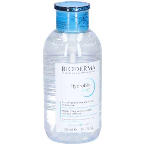 BIODERMA, BIODERMA Hydrabio H2O - Mizellenwasser, feuchtigkeitsspendend für trockene Haut - Pumpspender Make-up Entferner 500 ml