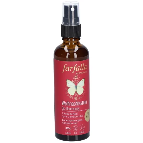 farfalla, farfalla Weihnachtsstern, Zimt, Festlicher Bio-Raumspray, 75ml