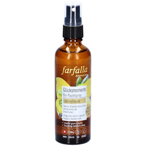 farfalla, farfalla Lebensfreude, Vanille-Mandarine, Glücksmomente Bio-Raumspray, 75ml