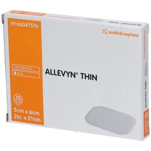 SMITH & NEPHEW, ALLEVYN THIN Wundverband, 5x6cm (10 Stk)