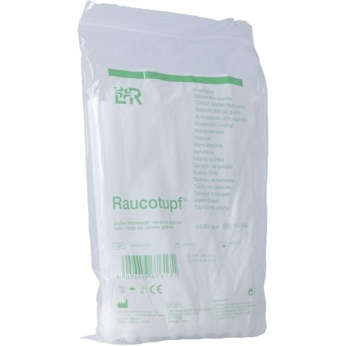 Raucotupf, Raucotupf Wattestäbchen 15cm grosser Wattekopf (50 Stück)