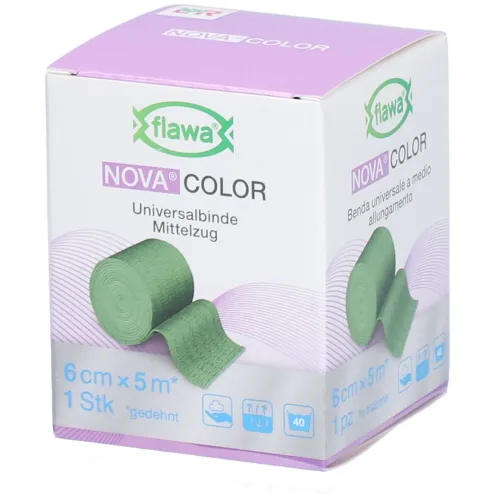 FLAWA, FLAWA NOVA COLOR Universalbinde Grün 6cmx5m (1 Stk)