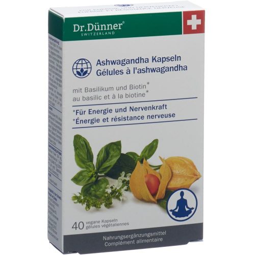 Dr. Dünner, D&Uuml;NNER Ashwagandha Energie+Nerven Kaps 40 Stk