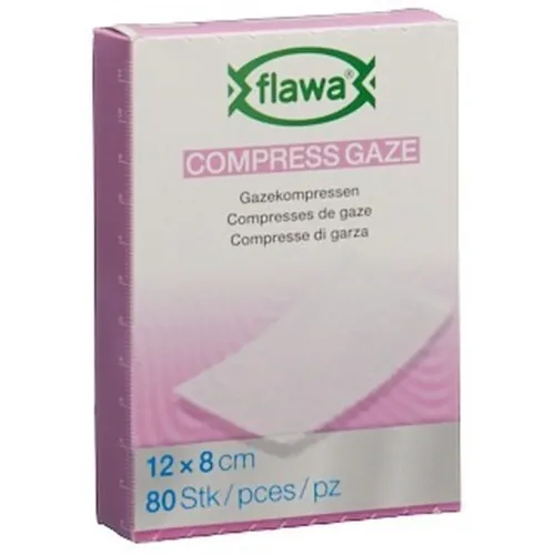 FLAWA, flawa Gazekompressen 8x12cm (80 Stk)