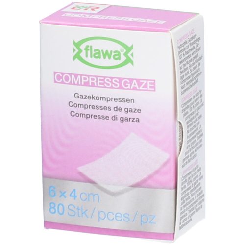 flawa, Flawa Gazekompressen geschnitten 4x6cm 80 Stück